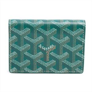 Goyard Herringbone Malesherbes Card Wallet Green